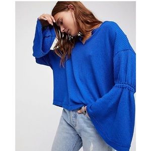 Free People oversized bell sleeve top